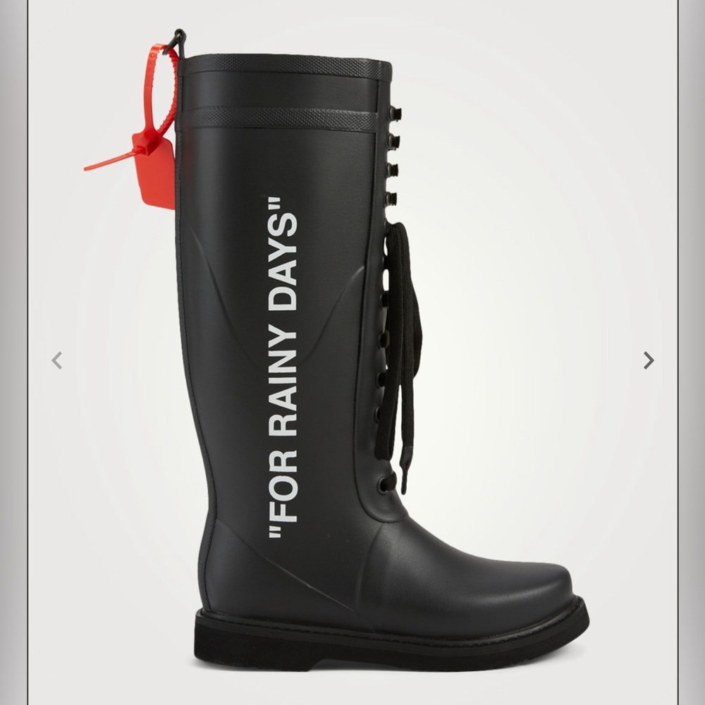 OFF WHITE RAIN BOOTS
